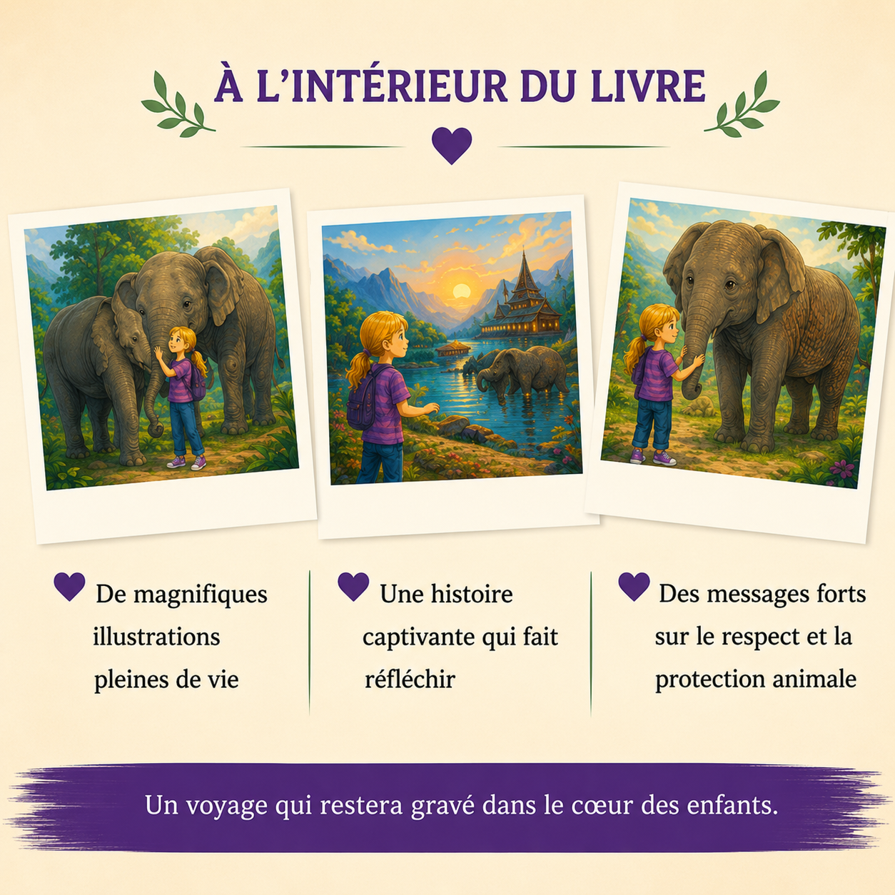 Les aventures de Solyna : Le coeur des éléphants libres : Un livre pour sensibiliser les enfants au bien-être animal et au respect des éléphants