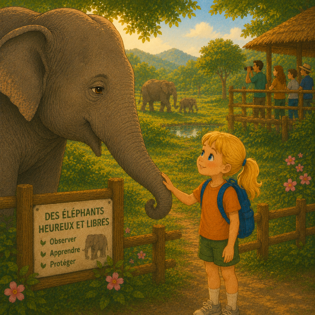 Les aventures de Solyna : Le coeur des éléphants libres : Un livre pour sensibiliser les enfants au bien-être animal et au respect des éléphants